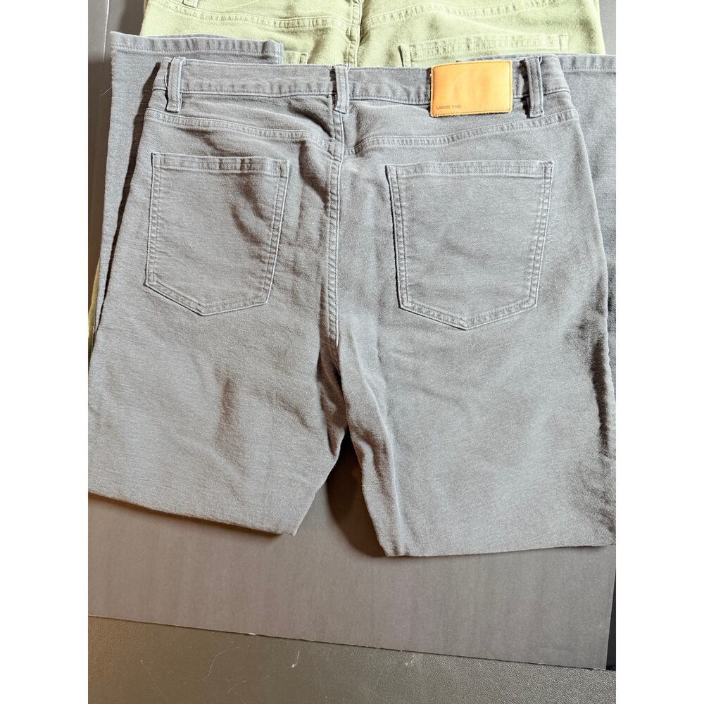 Lands’ End Men’s 34x30 Pants Lot – Gray & Light Green Twill Casual Trousers - Picture 4 of 8